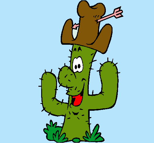 Cactus con sombrero