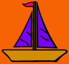 Dibujo Barco velero pintado por celene