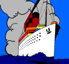 Dibujo Barco de vapor pintado por crucero