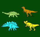 Dibujo Dinosaurios de tierra pintado por azael