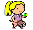 Dibujo Chica tenista pintado por amorcitos