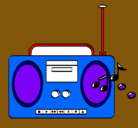 Dibujo Radio cassette 2 pintado por ryyftgrsarfw