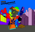 Dibujo Imaginext 4 pintado por MarioV