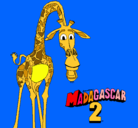 Dibujo Madagascar 2 Melman pintado por salvador