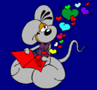 Dibujo Ratón enamorado pintado por ratoncorazon