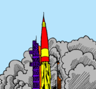 Dibujo Lanzamiento cohete pintado por HBGJHTKJBHJF