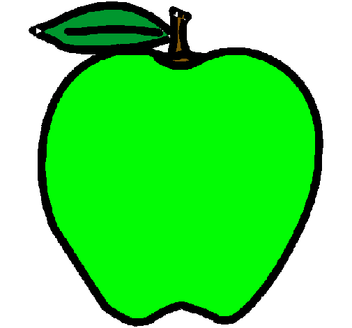 Dibujo de manzana pintado por Verde en  el día 15-03-11 a las  23:35:51. Imprime, pinta o colorea tus propios dibujos!
