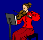 Dibujo Dama violinista pintado por marlingas
