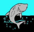 Dibujo Tiburón pintado por tiburoncito