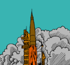 Dibujo Lanzamiento cohete pintado por MARCUS