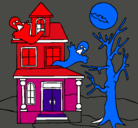 Dibujo Casa fantansma pintado por sherley