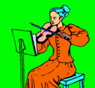 Dibujo Dama violinista pintado por ALESSANDRO