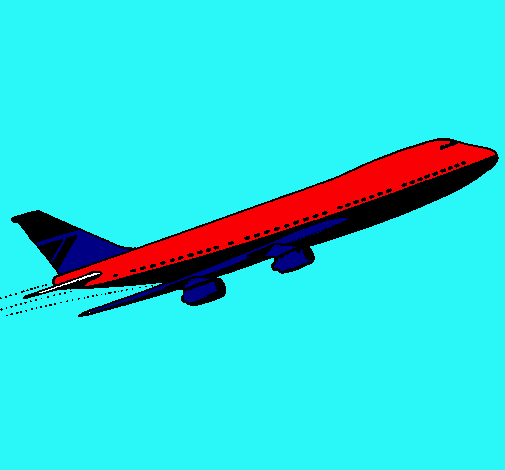 Dibujo Avión en el aire pintado por afif22