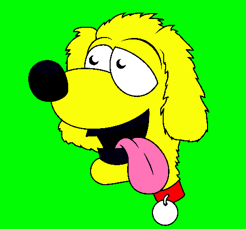 Dibujo Perro con la lengua fuera II pintado por JUDI