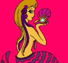 Dibujo Sirena y perla pintado por Roxy_chik