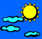 Dibujo Sol y nubes 2 pintado por ivet