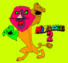 Dibujo Madagascar 2 Alex pintado por Delianys