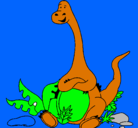 Dibujo Diplodocus sentado pintado por AYA1