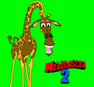 Dibujo Madagascar 2 Melman pintado por melmans