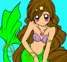 Dibujo Sirena pintado por primcess