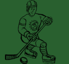 Dibujo Jugador de hockey sobre hielo pintado por lleini