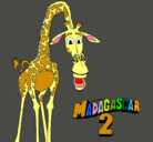 Dibujo Madagascar 2 Melman pintado por melman