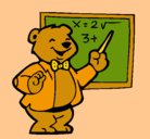 Dibujo Profesor oso pintado por cecilu