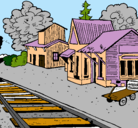 Dibujo Estación de tren pintado por sandrita72