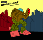 Dibujo Imaginext 4 pintado por tampa