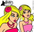 Dibujo Barbie y su amiga pintado por barbis