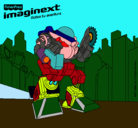 Dibujo Imaginext 4 pintado por jajajajaja