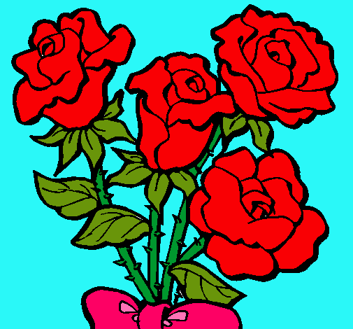 Dibujo Ramo de rosas pintado por danii_krys