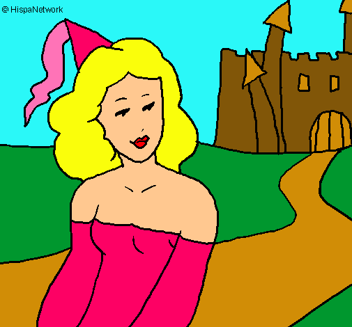 Dibujo Princesa y castillo pintado por danii_krys