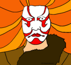 Dibujo Kabuki pintado por ErSuso