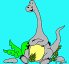 Dibujo Diplodocus sentado pintado por UnaiAguirre