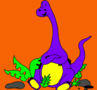 Dibujo Diplodocus sentado pintado por PoaPolita