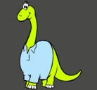 Dibujo Diplodocus con camisa pintado por OOKLNLMK