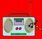 Dibujo Radio cassette 2 pintado por balches