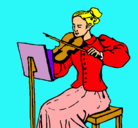 Dibujo Dama violinista pintado por ivet