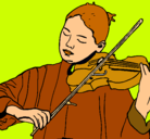 Dibujo Violinista pintado por fcai