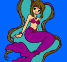 Dibujo Sirena con perlas pintado por Roxy_chik