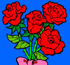 Dibujo Ramo de rosas pintado por sambalentin