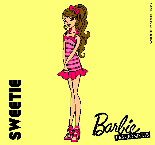Dibujo Barbie Fashionista 6 pintado por sheillah