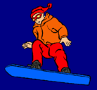 Dibujo Snowboard pintado por COMER
