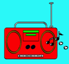 Dibujo Radio cassette 2 pintado por ALER