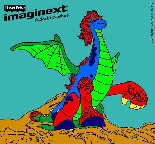 Dibujo Imaginext 9 pintado por manitas