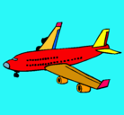 Dibujo Avión de pasajeros pintado por faustino