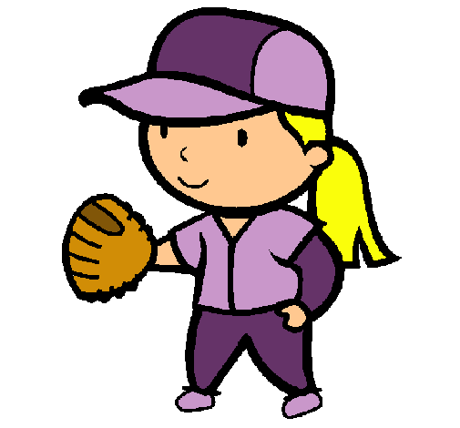 Dibujo Jugadora de béisbol pintado por amorcitos