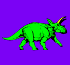 Dibujo Triceratops pintado por balches