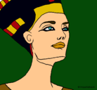 Dibujo Busto de Nefertiti pintado por ZaraMG